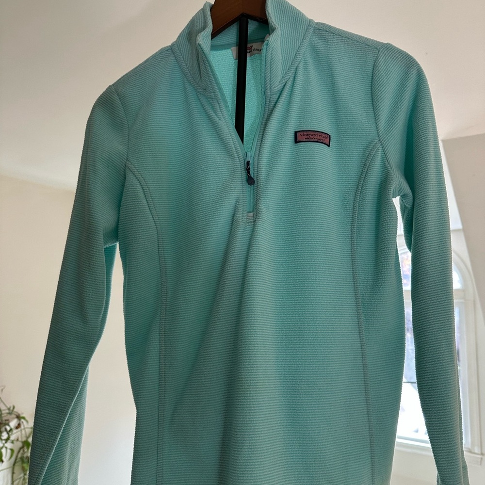 Vineyard Vines Light Blue Quarter-Zip Sweatshirt